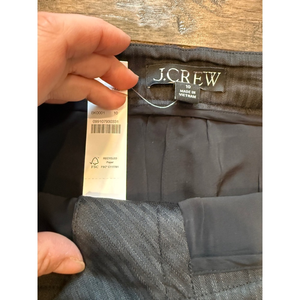 J.Crew Pencil Skirt Women 10 Black Satin Finish Professional Workwear BK0001 - Picture 6 of 9